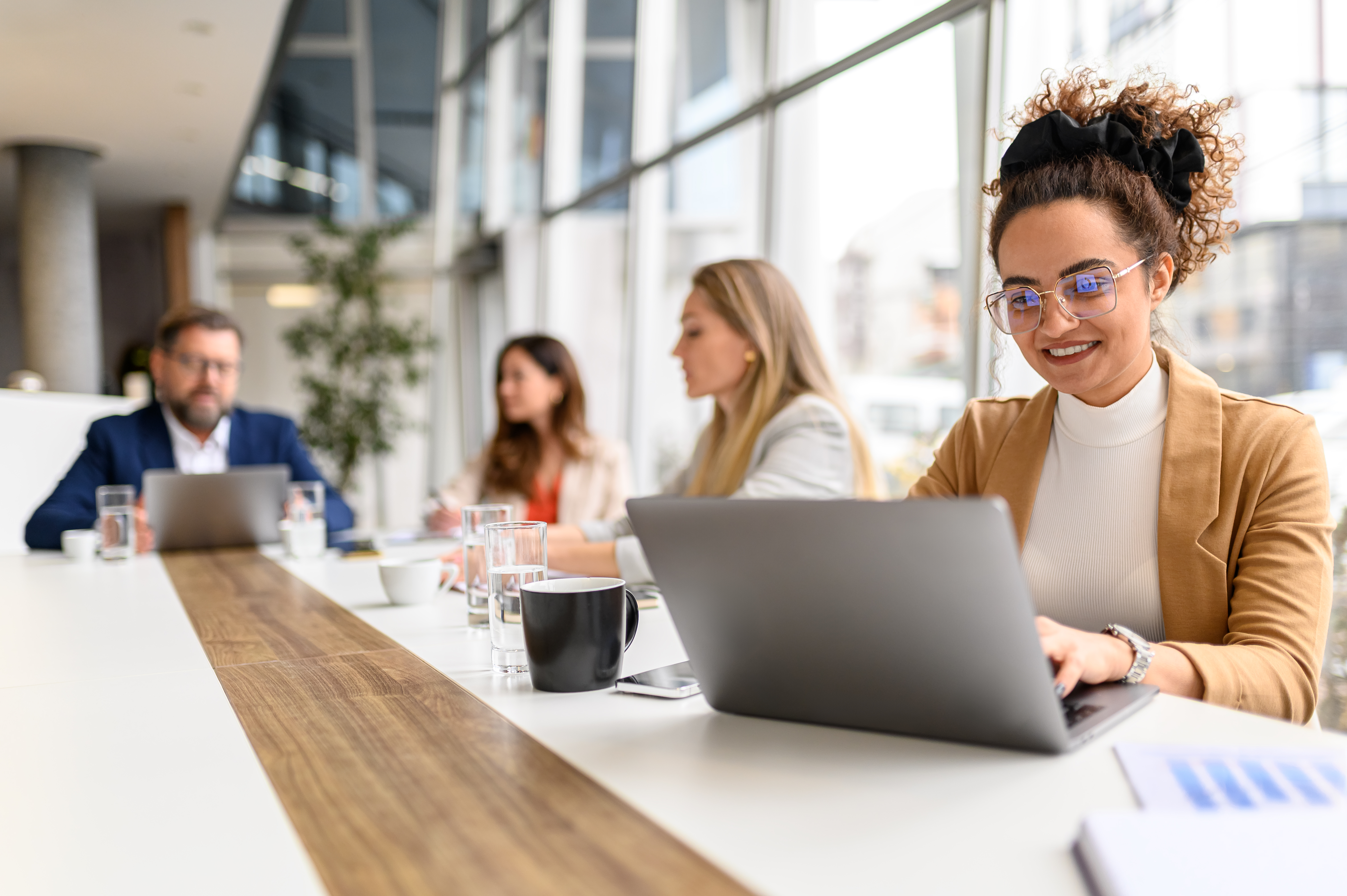 Professionals in a modern office